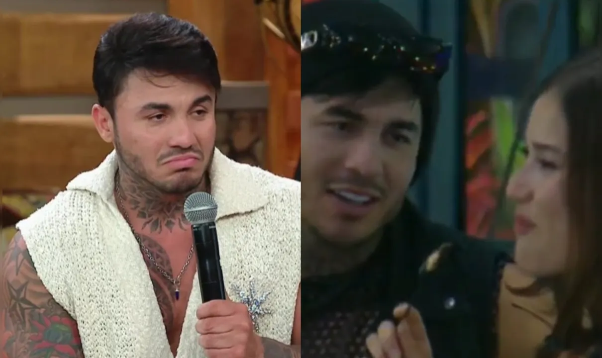 Wallas Arrais pede beijo em Duda Wendling em A Fazenda 17