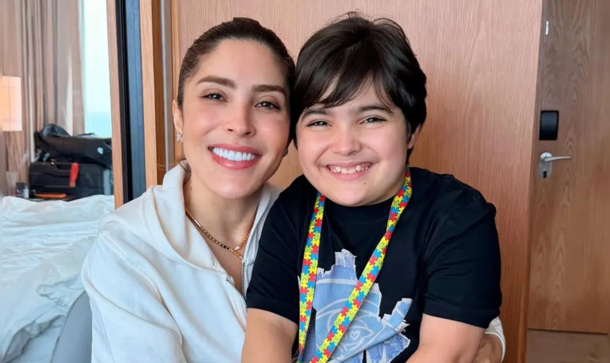 Manu Bahtidão fala sobre autismo do filho Theo, de 9 anos