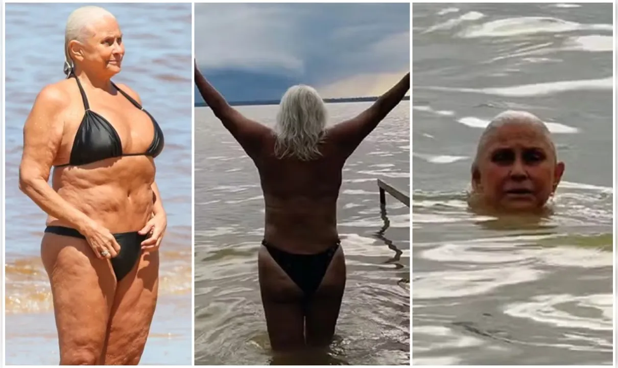 Fafá de Belém faz topless em rio e participa da COP 30